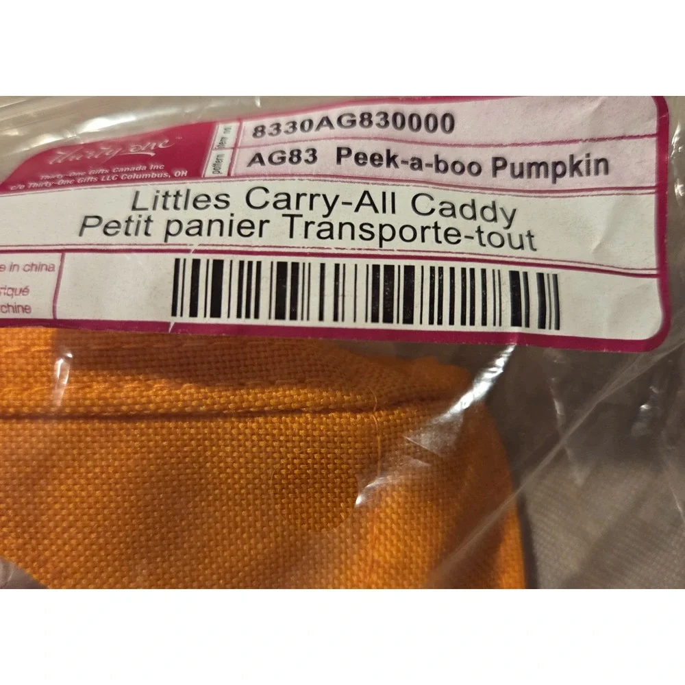 Thirty-One Littles‎ Carry All Caddy  Peekaboo PUMPKIN